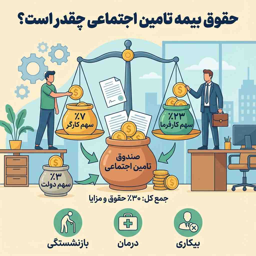 حقوق بیمه تأمین اجتماعی چقدر است؟ 1 hoghoogh bime tamin2